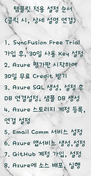 템플릿 설정 순서